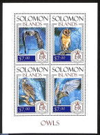 Solomon Islands 2013 Owls, Mint NH, Nature - Birds - Birds Of Prey - Owls - Islas Salomón (1978-...)
