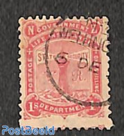 New Zealand 1891 1sh. Government Life Insurance, Used, Used Stamps, Various - Lighthouses & Safety At Sea - Usati