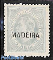 Madeira 1880 25R, Perf. 12.5, Stamp Out Of Set, Unused (hinged) - Madeira