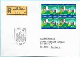 UNO-Wien R-Brief Südwest 80 Waldshut D Erinnerungsstempel MI-No 04 - Storia Postale