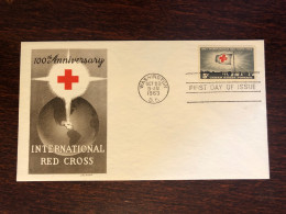 USA FDC COVER 1963 YEAR RED CROSS HEALTH MEDICINE STAMPS - 1961-1970