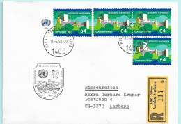 UNO-Wien R-Brief Styrex 1000 Steyr A Erinnerungsstempel MI-No 05 - Cartas & Documentos