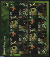 Guyana 2014 WWF, Spider Monkey M/s With 4 Sets, Mint NH, Nature - Animals (others & Mixed) - Monkeys - World Wildlife .. - Guyana (1966-...)