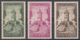 Saarland MiNr. 373-75 Wiederaufbau Saarländischer Denkmäler - Postfrisch 1956 - Unused Stamps