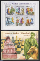 Guinea Bissau 2010 Lilienthal 2 S/s, Mint NH, Sport - Chess - Schach