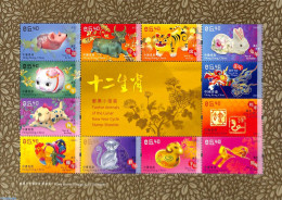 Hong Kong 2023 Newyear 12 Animals M/s (12x$5.40), Mint NH, Various - New Year - Unused Stamps