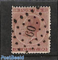 Belgium 1865 30c, Perf. 14.5, Used, Used Stamps - Gebraucht
