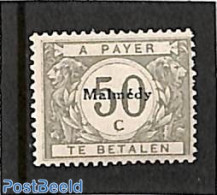 Belgium 1920 Malmedy, 50c Postage Due, Stamp Out Of Set, Unused (hinged) - Altri & Non Classificati