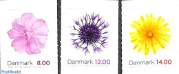 Denmark 2012 Flowers 3v S-a, Mint NH, Nature - Flowers & Plants - Nuevos