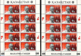 Kazakhstan 1995 M. Gandhi 2 M/s, Mint NH, History - Gandhi - Mahatma Gandhi