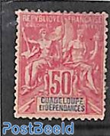 Guadeloupe 1892 50c, Stamp Out Of Set, Unused (hinged) - Unused Stamps