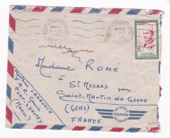 Maroc --1956--lettre D' PORT LYAUTEY  Pour St MARTIN DE GOYNES-32 (France)..timbre Seul Sur Lettre,cachet Krag - Marokko (1956-...)