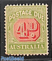 Australia 1909 4d, Postage Due, Perf. 12:12.5, Unused (hinged) - Other & Unclassified