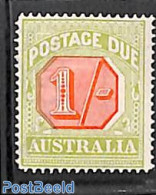 Australia 1909 1sh, Postage Due, Perf. 14, Unused (hinged) - Andere & Zonder Classificatie