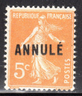 N° 158-CI 1 (Semeuse) Neuf* TB: COTE= 14 € - Cursussen