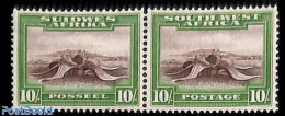 South-West Africa 1931 2x 10sh, Pair Out Of Set, Mint NH, Nature - Flowers & Plants - Zuidwest-Afrika (1923-1990)