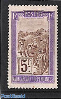 Madagascar 1908 5F, Stamp Out Of Set, Unused (hinged), Various - Agriculture - Agricoltura