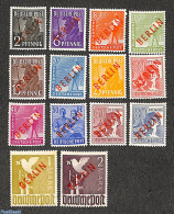 Germany, Berlin 1949 BERLIN Red Overprints 14v, Signed Schlegel, Mint NH - Ungebraucht