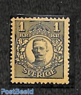 Sweden 1919 1Kr, Without WM, Stamp Out Of Set, Unused (hinged) - Neufs