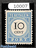 Netherlands 1881 10c Postage Due Type I, Perf. 12.5:12 With NVPH Attest, Mint NH - Autres & Non Classés