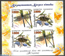 Kazakhstan 2022 Red Book, Insects S/s, Imperforated, Mint NH, Nature - Insects - Kasachstan