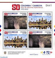 Colombia 2022 Diplomatic Relations With Cambodia S/s, Mint NH - Kolumbien
