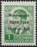 OIMO2N - 1941 Occ. Milit. Ital. MONTENEGRO, Sass. Nr. 2, Francobollo Nuovo Senza Linguella **/ - Montenegro
