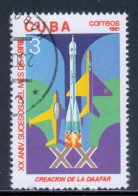 Cuba 1981 Mi# 2555 Used - Short Set - 20th Anniversary Of The Events Of April 1961 / Space - North  America