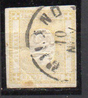 1862 Regno 2c Bruno N. 10  Timbrato Used Y&T N.1 Sassone 160 Euro; Annullo Milano - Used