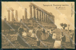 Agrigento Città Tempio Di Giunone Lacinia Cartolina RB6684 - Agrigento