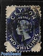 Sri Lanka (Ceylon) 1863 2sh, WM Crown-CC, Used, Used Stamps - Sri Lanka (Ceylan) (1948-...)