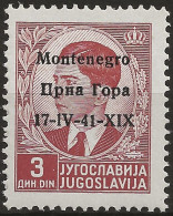 OIMO5N - 1941 Occ. Milit. Ital. MONTENEGRO, Sass. Nr. 5, Francobollo Nuovo Senza Linguella **/ - Montenegro