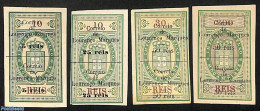 Mozambique 1899 Lourenço Marques, Overprints On Revenue Stamps 4 Pairs, Unused (hinged) - Mozambico