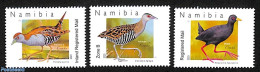 Namibia 2023 Crake's 3v, Mint NH, Nature - Birds - Namibia (1990- ...)