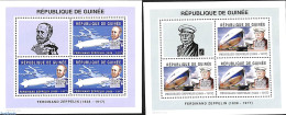 Guinea, Republic 2002 Zeppelin 2 M/s, Mint NH, Transport - Various - Zeppelins - Maps - Zeppelin