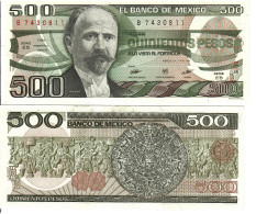 Mexico  P-79b  500 Pesos  1984  UNC - México