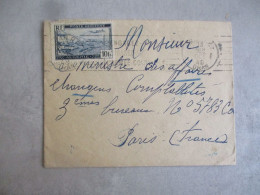 ALGERIE LETTRE TIMBRE 10 F POSTE FERROVIAIRE LETTRE POUR FRANCE - Brieven En Documenten