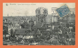 A502 / 161 BRUXELLES Eglise Saint Gudule Et Panorama ( Timbre ) - Non Classés