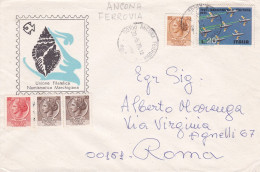 Italie--1975--lettre De ANCONA  Pour ROMA ..timbres Sur Lettre, Cachet - 1971-80: Poststempel