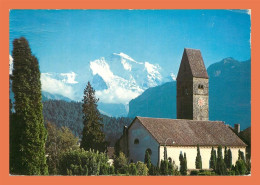 A547 / 129 SUISSE Kirche Unterseen Mit Jungfrau - Unterseen