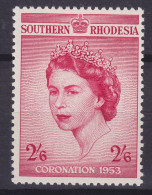 Southern Rhodesia 1953 Mi. 79, 2'6 Sh'P. QEII. Coronation, MH* - Rodesia Del Sur (...-1964)