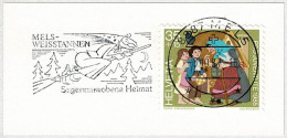 Schweiz / Helvetia 1987, Flaggenstempel Mels Weisstannen, Sage, Hexe / Sorcière / Witch - Fiabe, Racconti Popolari & Leggende