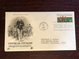 USA FDC COVER 1983 YEAR PHYSICAL FITNESS HEALTHY LIFE HEALTH MEDICINE STAMPS - 1981-1990