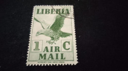 LİBERYA--1953-  1C.      DAMGALI   UÇAK - Liberia