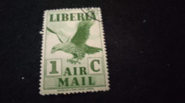 LİBERYA--1953-  1C.      DAMGALI   UÇAK - Liberia