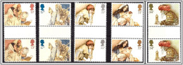 GB QEII 1984 Christmas Nativity Gutter Pairs SG1267-1271 MNH Unfolded Hrd2a - Unused Stamps