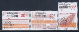 Netherlands Antilles 1978 Mi# 371-373 Used - Ship-to-shore Communications, 70th Anniv. / Space - Nordamerika