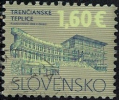 Slovaquie 2016 Oblitéré Used Bâtiments Ville De Trencianske Teplice Y&T SK 683 SU - Usati