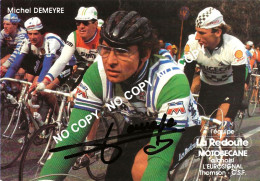 CARTE CICLISME MICHEL DEMEYRE SIGNEE TEAM LA REDOUTE 1982 - Cyclisme