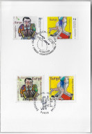 Argentina France 2006 Folder Joint Issue 4 Stamp + 2 Commemorative Cancel Tango Music Dance Musical Instrument Shoe - Brieven En Documenten